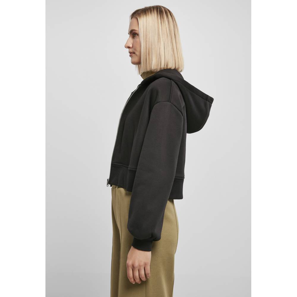 Urban Classics - Short Oversized Zip Veste - Noir